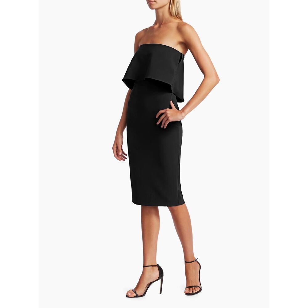 Likely Driggs Black Strapless Sheath Special Occasion Cocktail Party Dress Sz 10